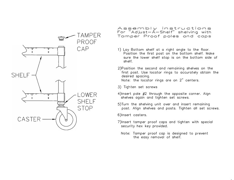 Adjustable Shelving Caster Installation