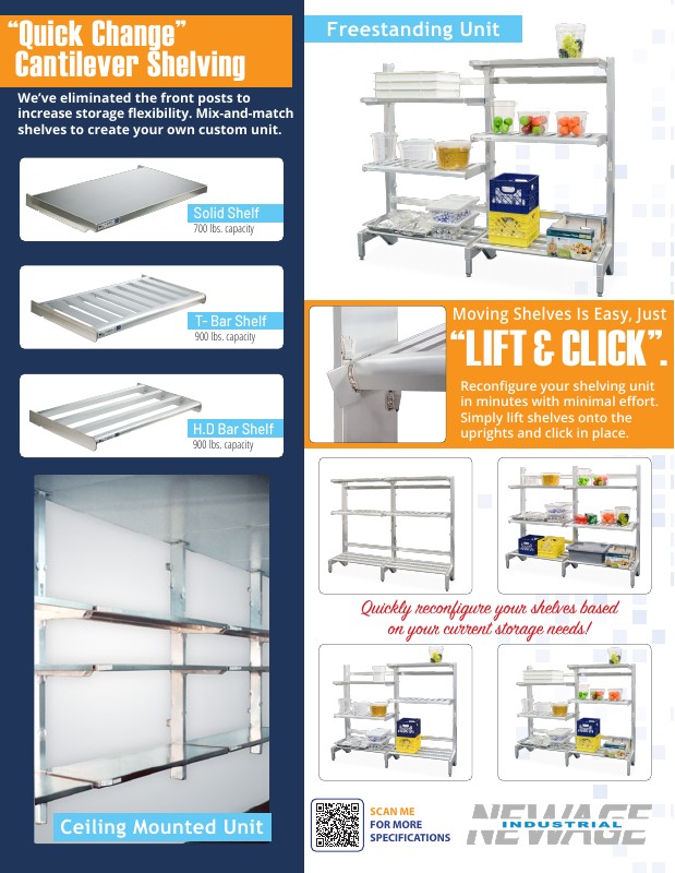 Quick Change Cantilever Shelving