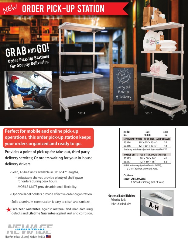 Order Pick-Up Stations - Flyer