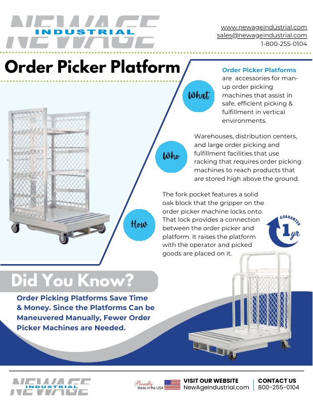 Warehouse Order Picker Platforms - Sales Educational Booklet