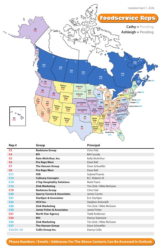 Foodservice Rep Map